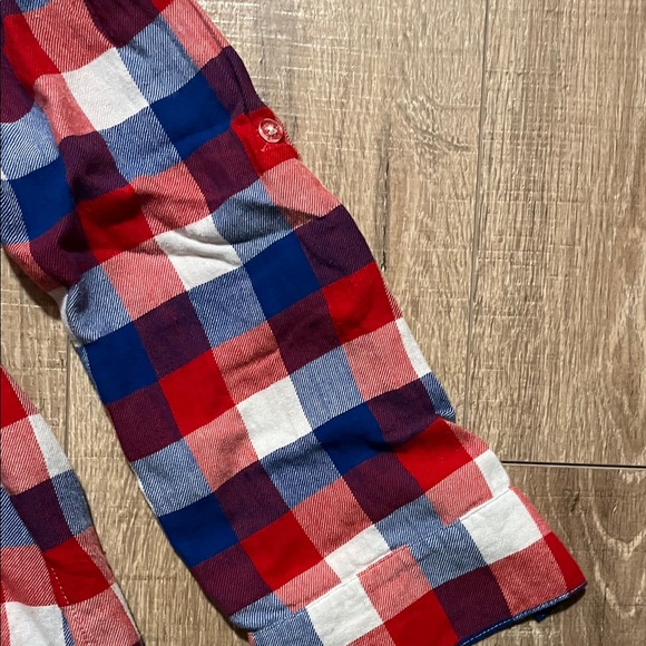 NFL Women’s Red and Blue Checkered Flannel Button Down Buffalo Bills Shirt XL - Picture 6 of 7